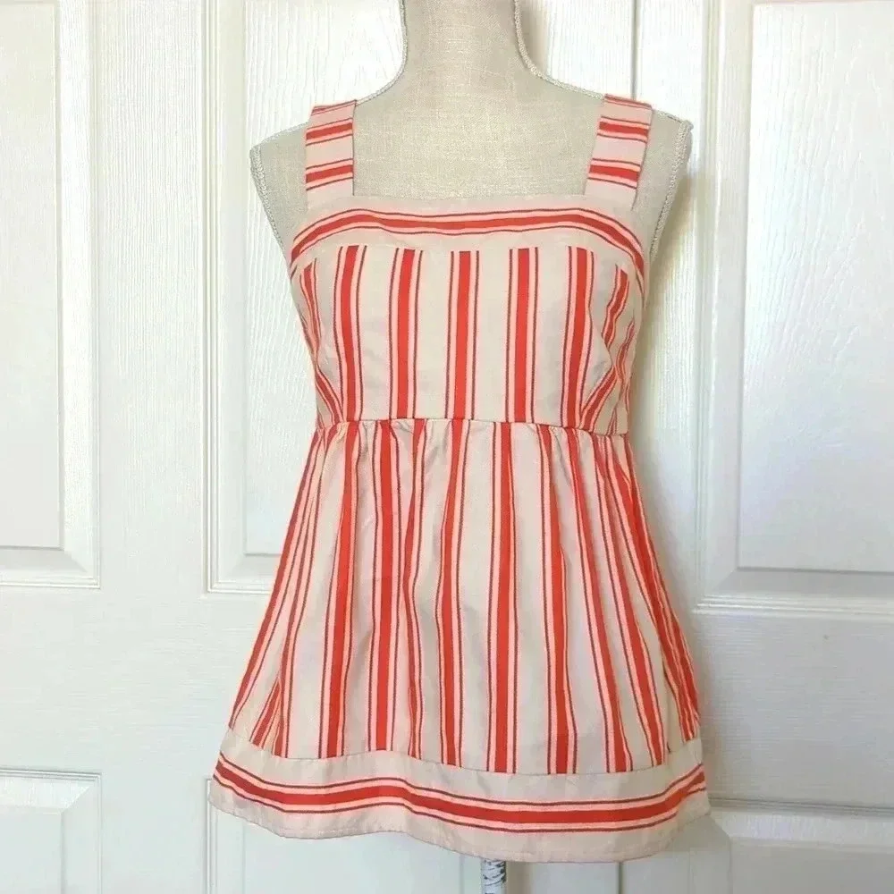 CAbi Brunch Orange Awning Stripe Top - Picture 3 of 9
